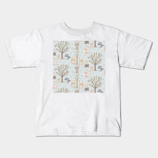 Boho Woodland Animal Collection Kids T-Shirt